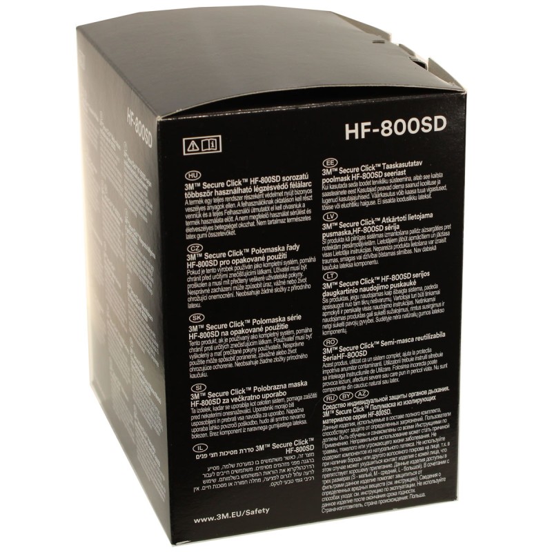 Полумаска 3M™ Secure Click™ HF-803SD, размер большой