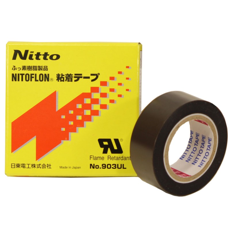 Изолента тефлоновая Nitto 903UL, термостойкая, тонкая, силиконовый адгезив, 19мм Х 10м