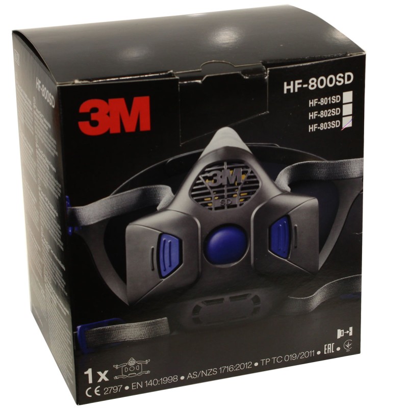 Полумаска 3M™ Secure Click™ HF-803SD, размер большой