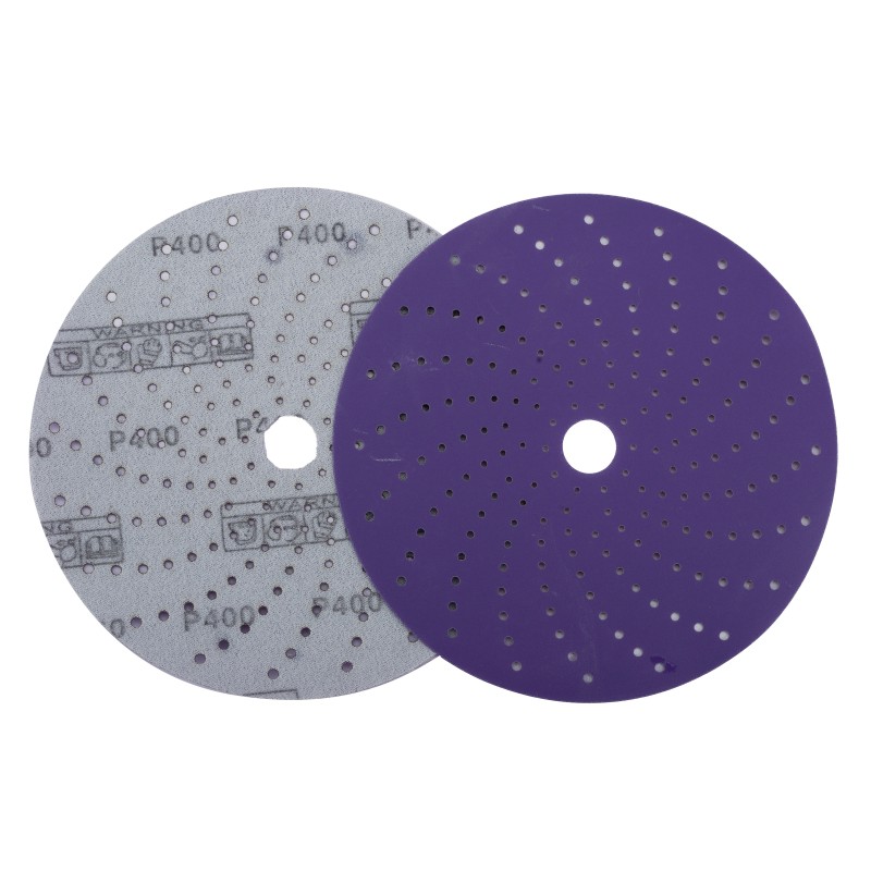 Круг шлифовальный c мультипылеотводом Purple, P400, PROBOS CERAMIC FILM Hookit CF775, 150 мм
