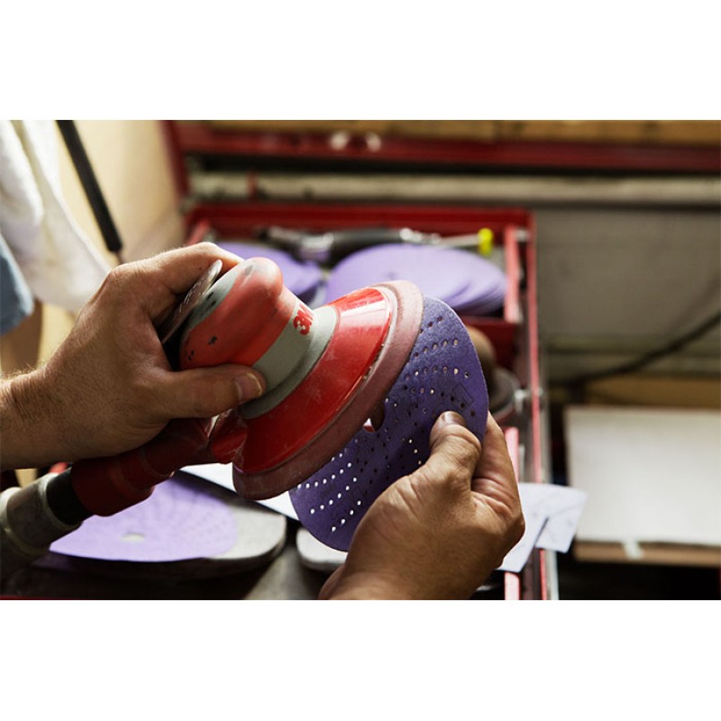 Круг абразивный c мультипылеотводом Purple+, 220+,3M™ Cubitron™ Hookit™ 737U 150 мм, 50 шт./кор.