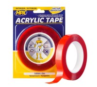 Лента Лента двухсторонняя универсальная HPX TT1905, Acrylic Tape, ACRYLIC TAPE 19мм х 5м прозрачная