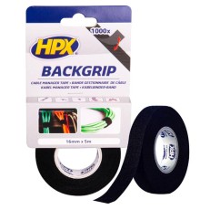 Лента-липучка для бандажа кабелей BACKGRIP 16мм х 1,25мм х 5м черная