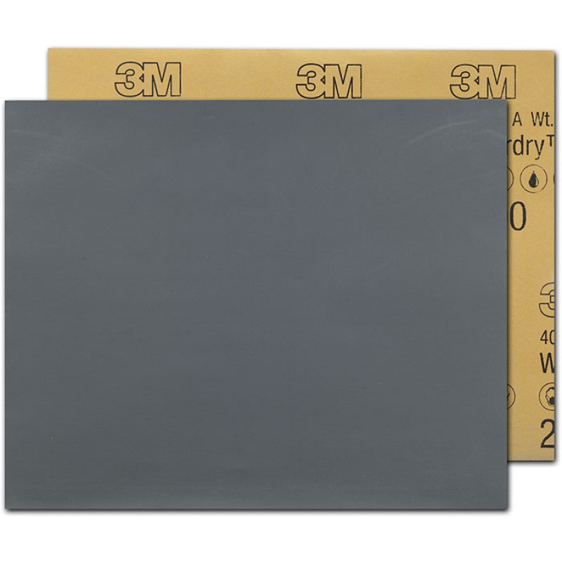 Лист абразивный, микротонкий, 1500А, 138 мм х 230 мм, 3M™ Wetordry™ 401Q