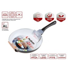 Сковорода ф 24х4.5 см, алюм., натур.керам.антиприг. покр., серия GREEN ENERGY, PERFECTO LINEA