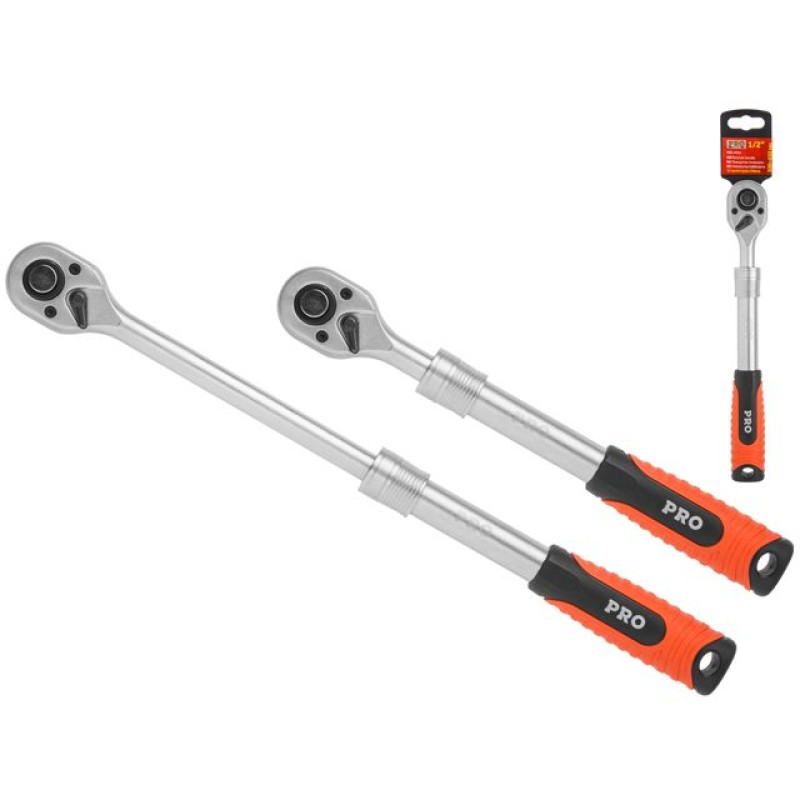 Трещотка 1/2" 72зуб. 300-450мм телескоп. PRO STARTUL (PRO-47012) Трещотка 1/2" 72зуб. 300-450мм телескоп. PRO STARTUL (PRO-47012)