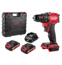 Аккумуляторная дрель-шуруповерт WORTEX LX BD 1815-1 Li 18В, 45 Нм, 2*1.5 Ач, патрон 10 мм, бесщёт.