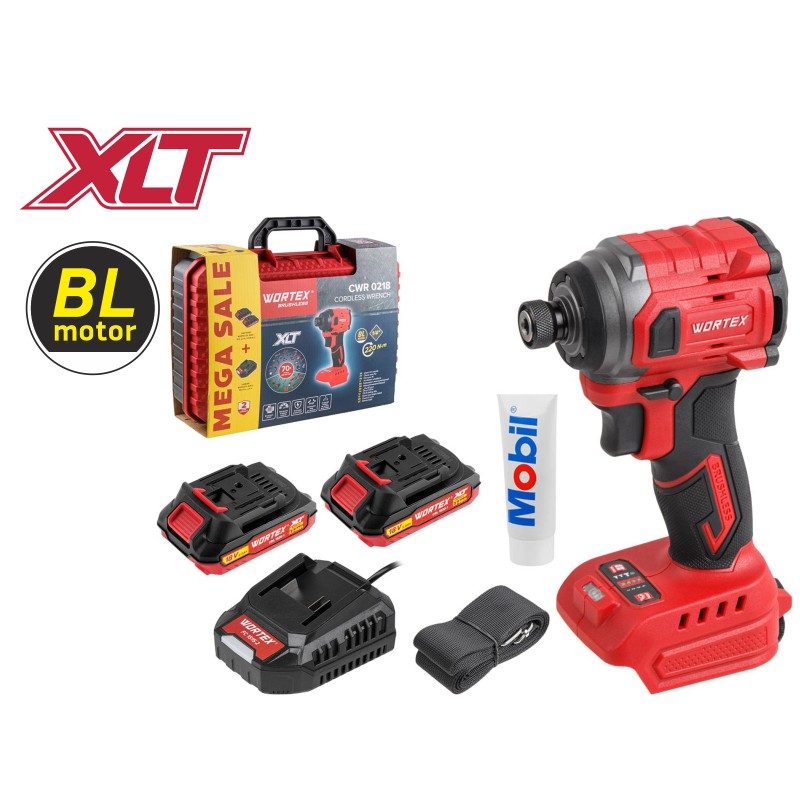 Аккум. ударный гайковерт/винтоверт WORTEX CWR 0218 в чем. XLT 2x2 А*ч, БЕСЩЕТ., 18 В, 220 Н*м Аккум. ударный гайковерт/винтоверт WORTEX CWR 0218 в чем. XLT 2x2 А*ч, БЕСЩЕТ., 18 В, 220 Н*м