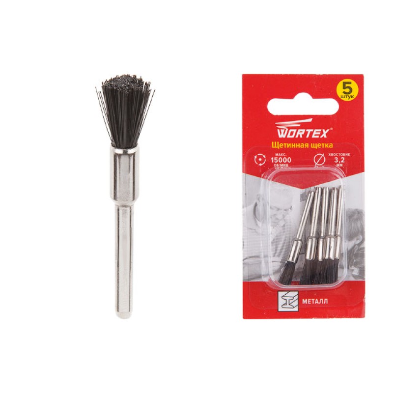 Щетинная щетка 5 мм WORTEX Щетинная щетка 5 мм WORTEX