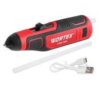 Аккум. клеевой пистолет WORTEX CGG 1104 в кор. 4В, 7.2 мм
