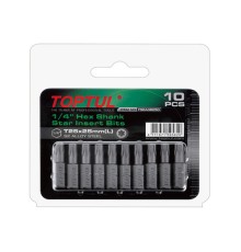 Насадка TORX T6*25 1/4" 10шт блистер TOPTUL (FSEA0806G)