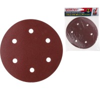 Шлифлист 225 мм Р100 самосцепл. 6 отв. 5 шт. WORTEX для DG 2285