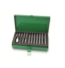 Набор бит шестигр. 4-12мм 15пр. в металл.боксе TOPTUL (GAAD1508)