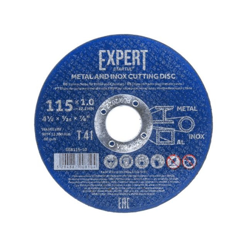 Круг отрезной 115х1.0x22.2 мм для металла и нерж. стали EXPERT STARTUL Круг отрезной 115х1.0x22.2 мм для металла и нерж. стали EXPERT STARTUL