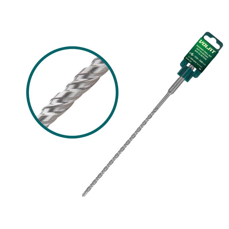 6х210х260 мм бур (сверло) SDS-plus S4 ВОЛАТ 6х210х260 мм бур (сверло) SDS-plus S4 ВОЛАТ