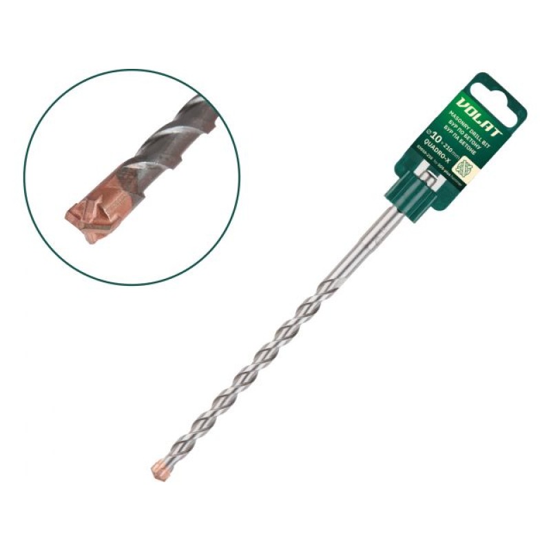 10х160х210 мм бур (сверло) SDS-plus QUADRO-X ВОЛАТ 10х160х210 мм бур (сверло) SDS-plus QUADRO-X ВОЛАТ