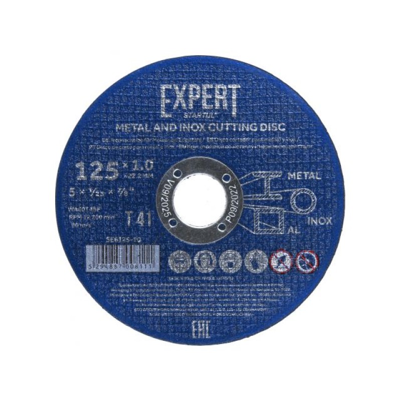 Круг отрезной 125х1.0x22.2 мм для металла и нерж. стали EXPERT STARTUL Круг отрезной 125х1.0x22.2 мм для металла и нерж. стали EXPERT STARTUL