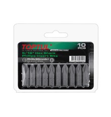 Насадка крестообразная PH3 30мм 5/16'' 10шт блистер TOPTUL (FSBA1003G)