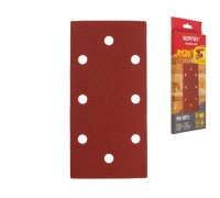 Шлифлист 90х187 мм Р120 д/дерева самосцепл. 8 отв. 5 шт. WORTEX