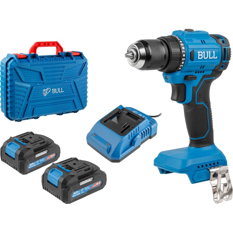 Аккум. дрель-шуруповерт BULL SR 1803 в чем. XLTpro БЕСЩЕТ., 2x2 А*ч, 18 В, 45 Н*м, БЗП 10 мм Аккум. дрель-шуруповерт BULL SR 1803 в чем. XLTpro БЕСЩЕТ., 2x2 А*ч, 18 В, 45 Н*м, БЗП 10 мм