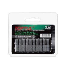 Насадка шлицевая 1,2х6,5х25мм 10шт блистер TOPTUL (FSAA086EG)