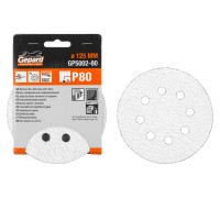 Шлифлист 125мм круг Р320 д/краски 8 отв. 5шт. GEPARD (GP5002-320)