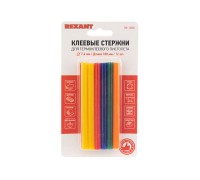 Стержни клеевые d=7,4 мм, L=100 мм, цветные (упак. 12 шт.) (блистер) REXANT
