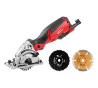 Циркулярная пила WORTEX HS 2865 в кор. + 3 пильных диска 650 Вт, 89 мм, до 28 мм