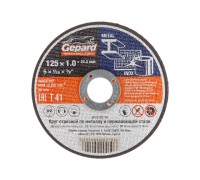 Круг отрезной 125х1.6x22.2 мм для металла и нерж. стали GEPARD