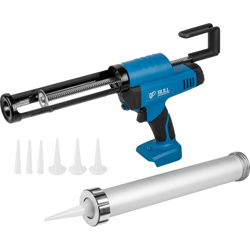 Аккум. пистолет для герметика BULL CG 1860 SOLO, 300/600 мл, 2500 Н, 8,3 мм/с, рег. скор. Аккум. пистолет для герметика BULL CG 1860 SOLO, 300/600 мл, 2500 Н, 8,3 мм/с, рег. скор.