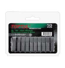 Насадка шлицевая 5/16" 1,2х8х30мм 10шт блистер TOPTUL (FSAA1008G)