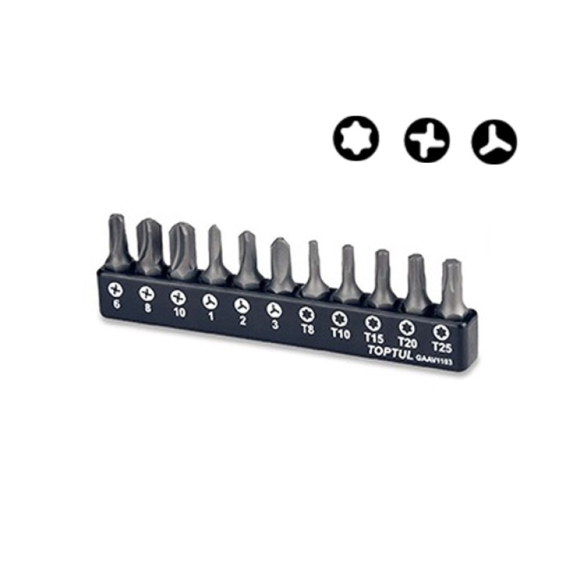 Набор бит 1/4" 11шт. TOPTUL (GAAV1103) Набор бит 1/4" 11шт. TOPTUL (GAAV1103)