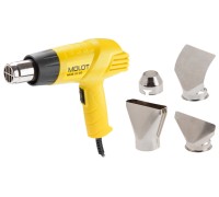 Термовоздуходувка MOLOT MHG 5120 в кор. + набор сопл 2000 Вт, 2 скор., 350-550 °С