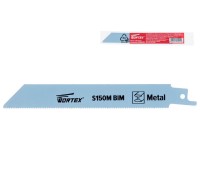 Пилка сабельная по металлу S150M (1 шт.) WORTEX высококачественная быстрорежущая сталь, 150 мм длина