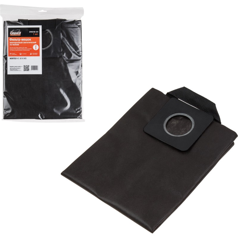 Мешок для пылесоса WORTEX VC 3016 WS многоразовый (молния) GEPARD Мешок для пылесоса WORTEX VC 3016 WS многоразовый (молния) GEPARD