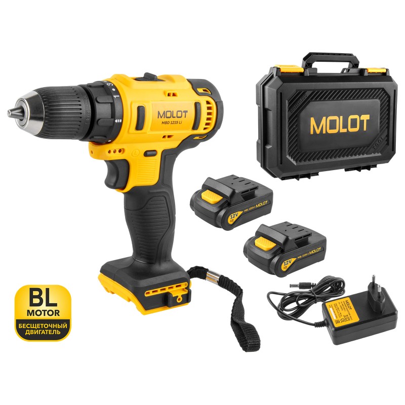 Аккум. дрель-шуруповерт MOLOT MBD 1215 Li в чем. Аккум. дрель-шуруповерт MOLOT MBD 1215 Li в чем.