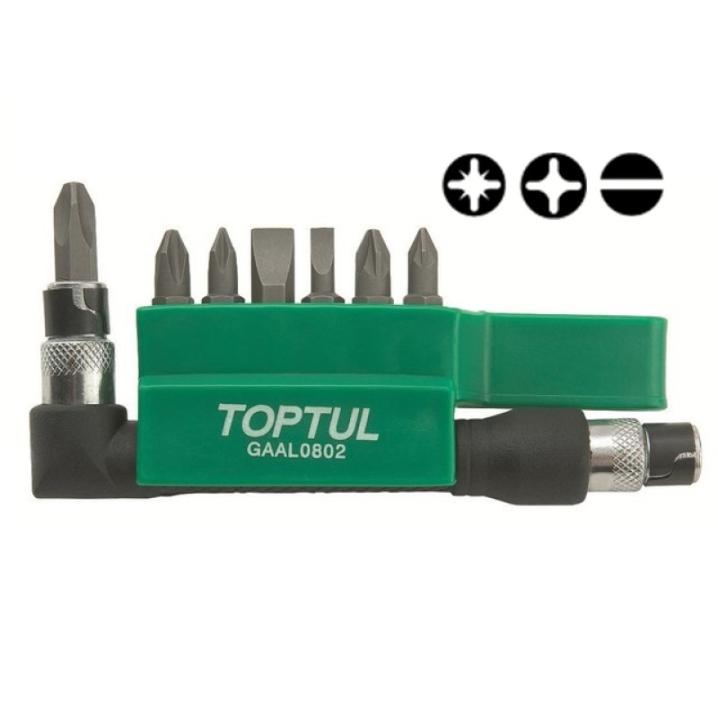 Набор бит 1/4" 30мм 8шт. TOPTUL (GAAL0802) Набор бит 1/4" 30мм 8шт. TOPTUL (GAAL0802)