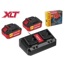 Набор аккумулятор 2х4 А*ч и зарядное устройство 2х2 А WORTEX ALL1 в кор. МЕГА АКЦИЯ