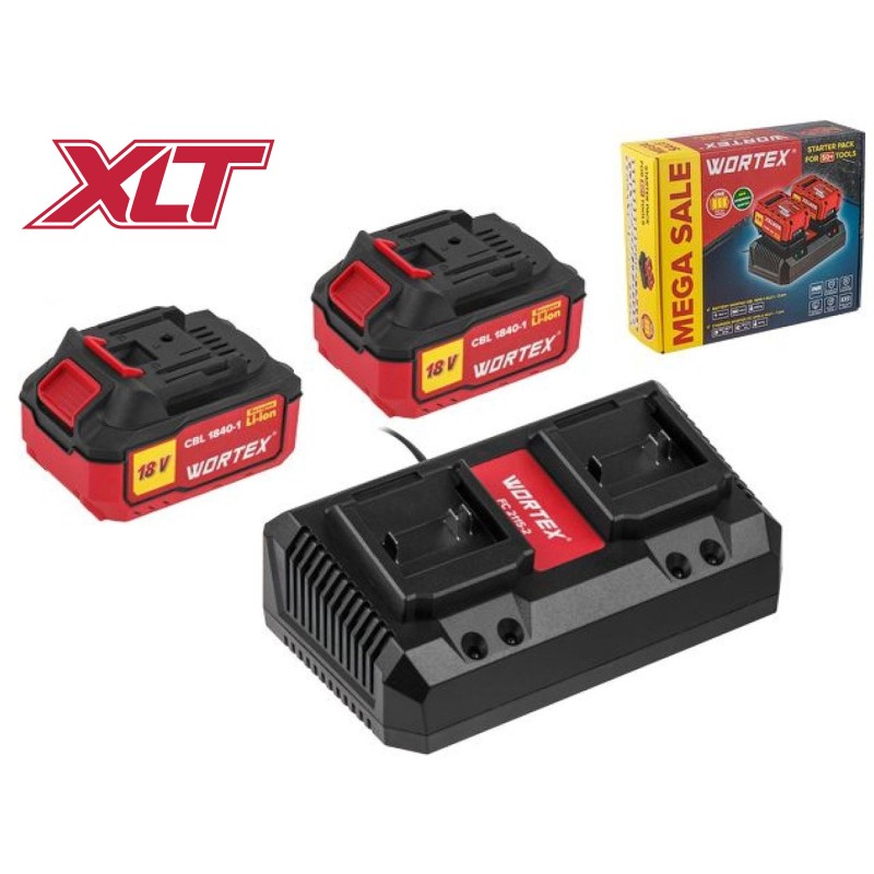 Набор аккумулятор 2х4 А*ч и зарядное устройство 2х2 А WORTEX ALL1 в кор. МЕГА АКЦИЯ Набор аккумулятор 2х4 А*ч и зарядное устройство 2х2 А WORTEX ALL1 в кор. МЕГА АКЦИЯ