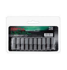 Насадка шестигранник 10мм 5/16" 10шт блистер TOPTUL (FSDA1010G)