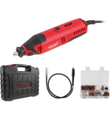 Гравер электрический WORTEX LX MG 3214-1 E в чем.+аксессуары 130 Вт,10000-35000 об/мин,цанги 3,0/3,2