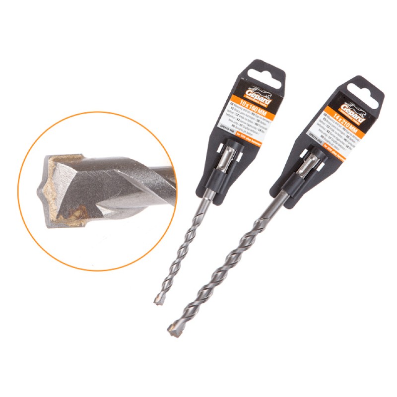 10х210х260 мм бур (сверло) SDS-plus GEPARD 10х210х260 мм бур (сверло) SDS-plus GEPARD