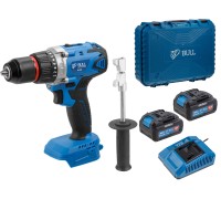 Аккум. дрель-шуруповерт BULL SR 1802 в чем. XLTpro БЕСЩЕТ., 18 В, 80 Н*м, 2*4 А*ч, БЗП 13 мм