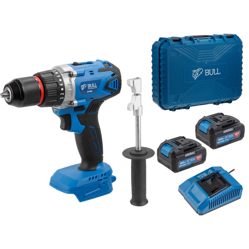 Аккум. дрель-шуруповерт BULL SR 1802 в чем. XLTpro БЕСЩЕТ., 18 В, 80 Н*м, 2*4 А*ч, БЗП 13 мм Аккум. дрель-шуруповерт BULL SR 1802 в чем. XLTpro БЕСЩЕТ., 18 В, 80 Н*м, 2*4 А*ч, БЗП 13 мм