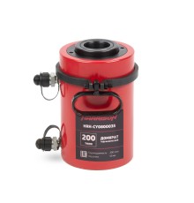 HRH-CY0800035 Гидравлический домкрат с полым штоком, двуполостной 200 тонн, 50 мм<