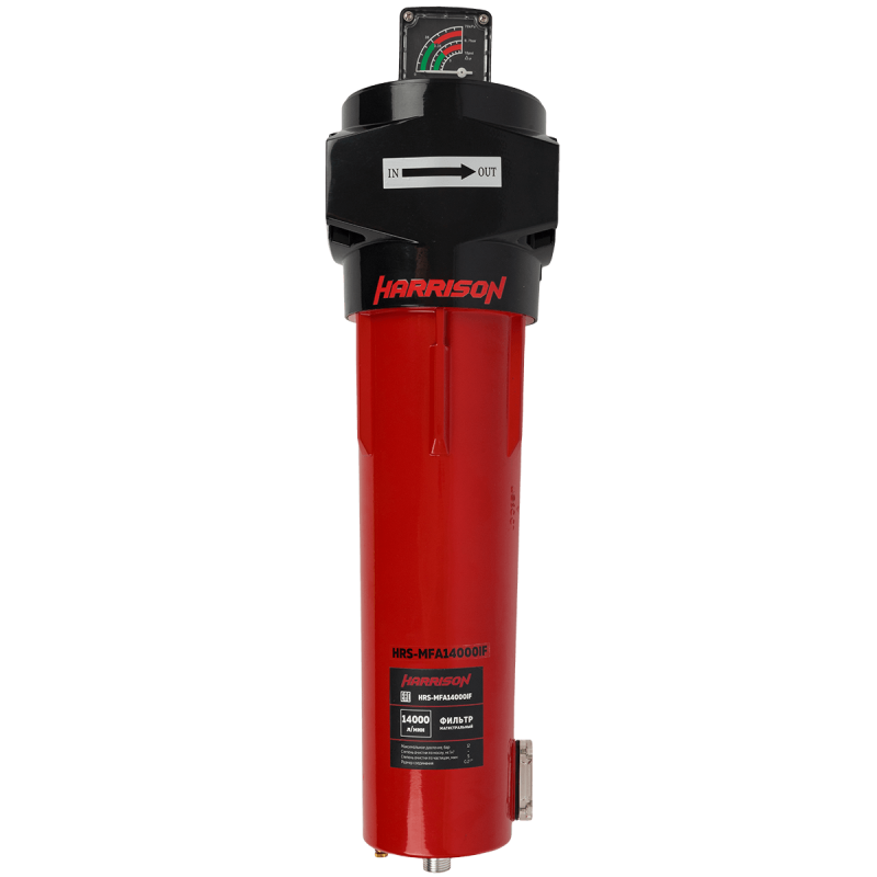 HRS-MFB14000IF Фильтр магистральный 1 мкм с дифференциальным манометром, 14000 л/мин, 12 бар, G 2 1/2