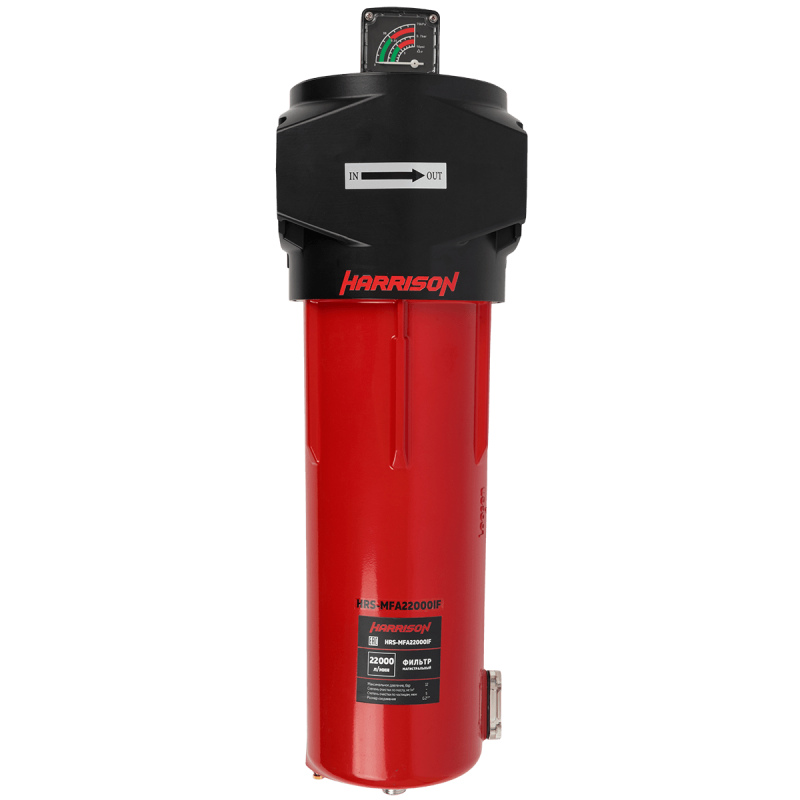 HRS-MFD22000IF Фильтр магистральный 0,01 мкм с дифференциальным манометром, 22000 л/мин, 12 бар, G  2 1/2