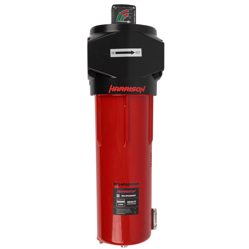 HRS-MFD28000IF Фильтр магистральный 0,01 мкм с дифференциальным манометром, 28000 л/мин, 12 бар, G 3