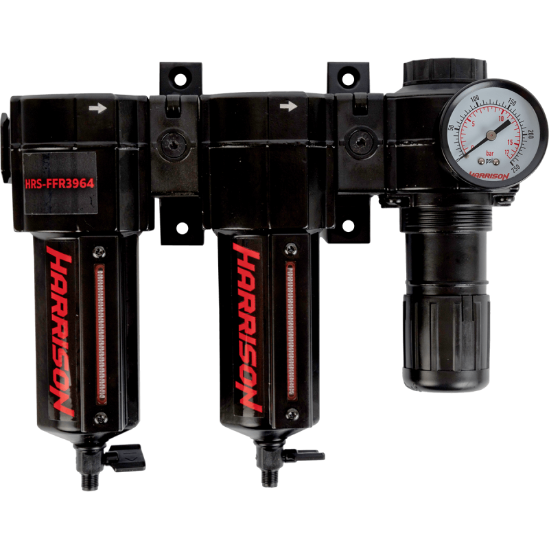 HRS-FFR3964 Блок подготовки с фильтрами 25 мкм, 5 мкм и регулятором 1/2', 3964 л/мин<