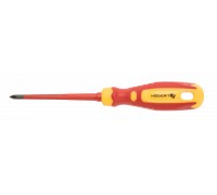 Отвёртка изолированная крестовая PZ2, 100 мм, 1000 V, сталь CrMo, HT1S969 HOEGERT